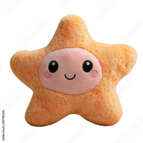 Translucent sugar-textured starfish character with simplistic face, transparent PNG for whimsical illustrations or marine life themes