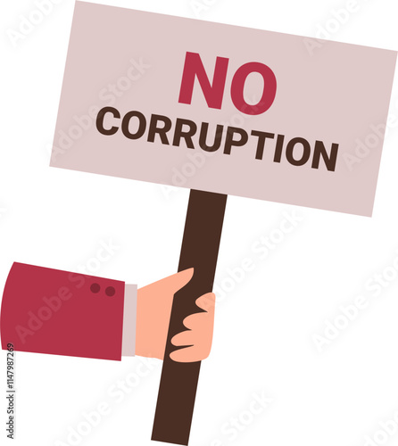 International Anti-Corruption Day illustration. Stop corruption. Corruption concept.