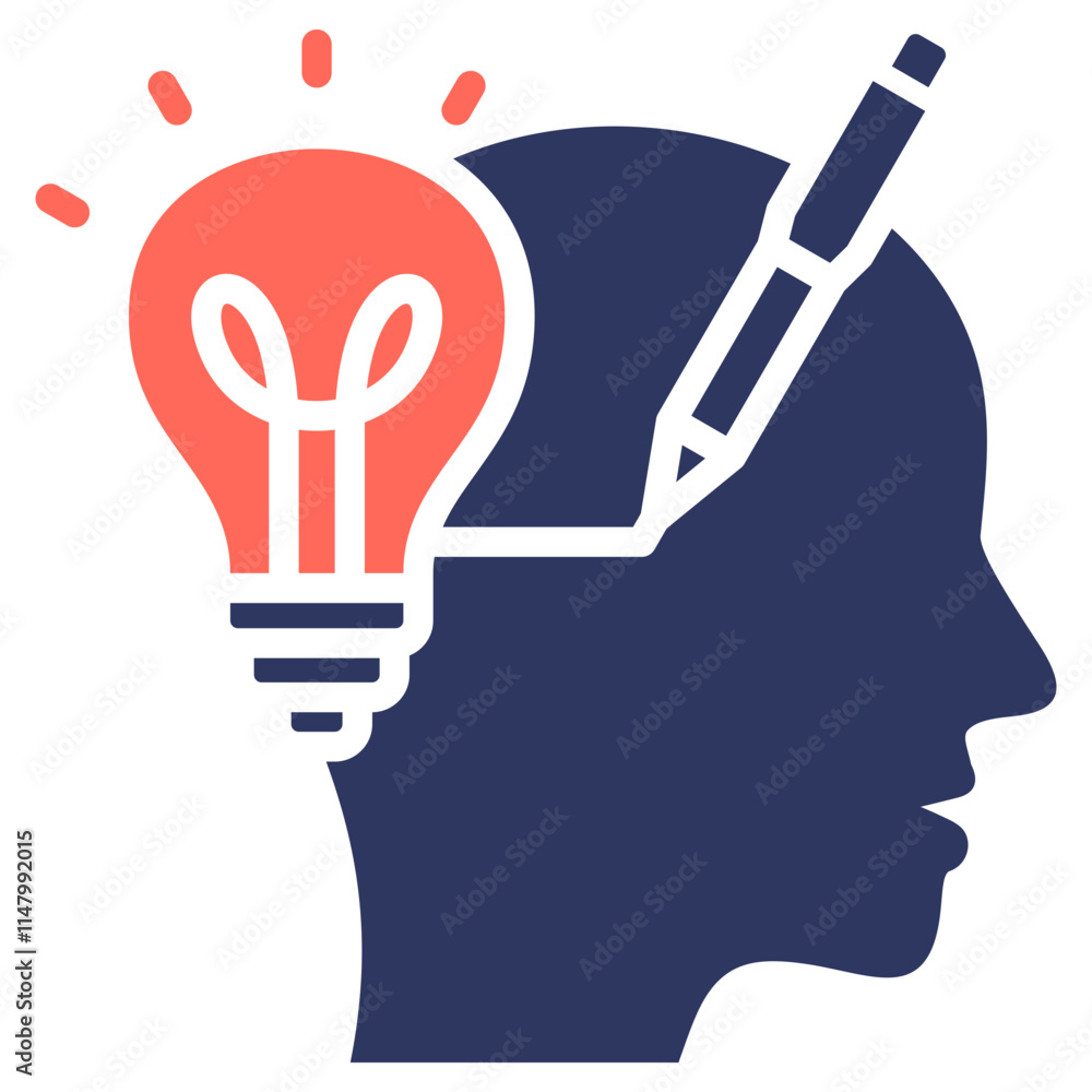 Fototapeta premium Creative Thinking Icon