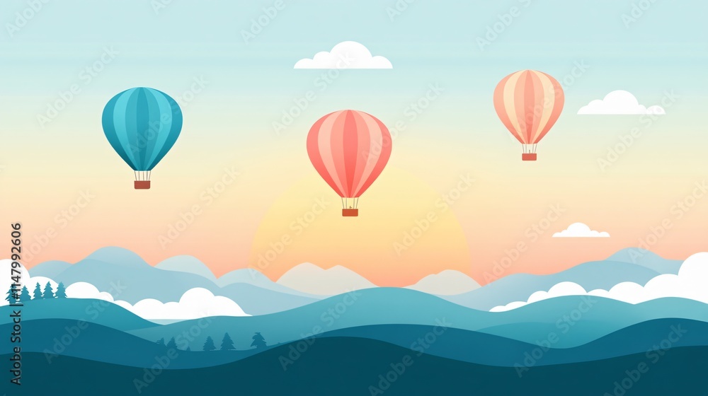 Obraz premium hot air balloons