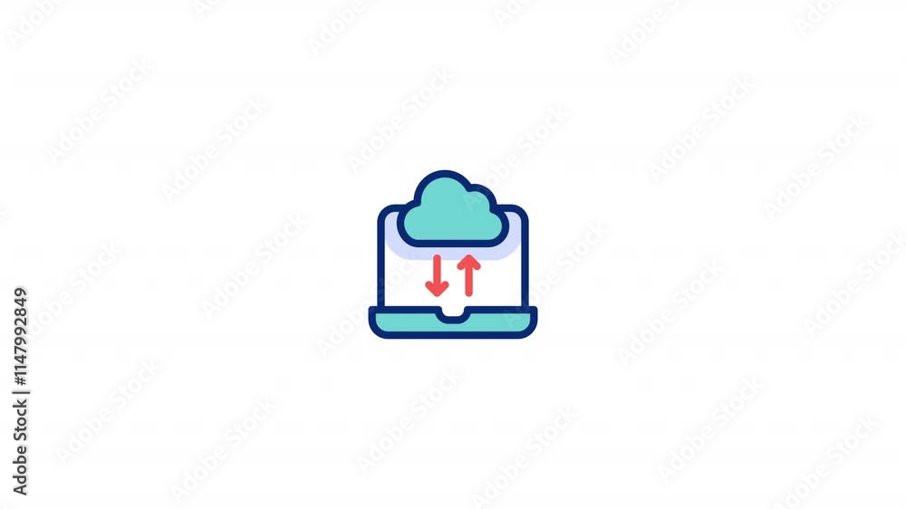 laptop cloud Animated Icon With Alpha laptop cloud Animated Icon With Alpha