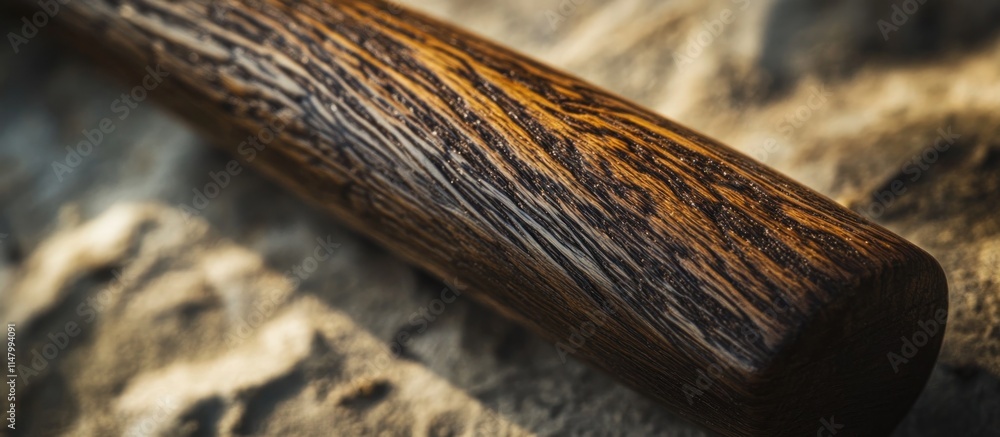 Closeup of a wooden handle. Closeup of a wooden handle.
