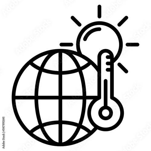 global warming single icon