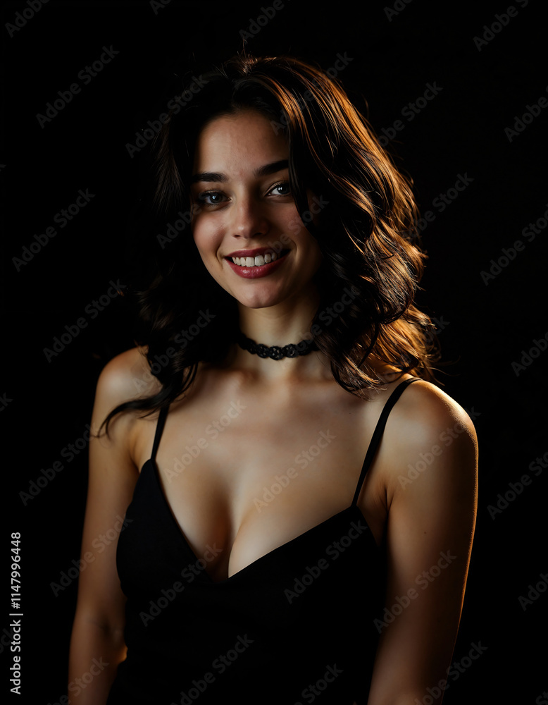 portrait of a woman dark ambience