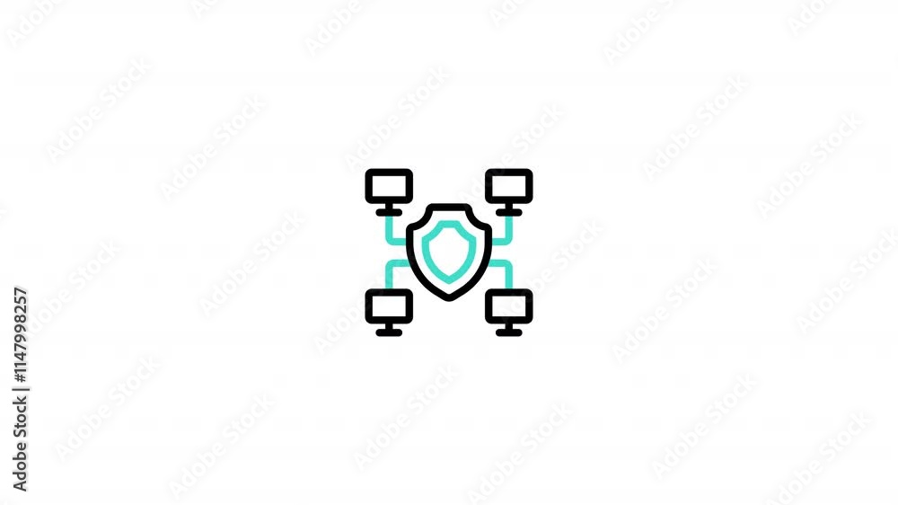 Network Animated Icon With Alpha Network Animated Icon With Alpha