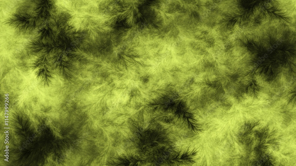Abstract Green Fractal Texture Lush, Organic Design Abstract Green Fractal Texture Lush, Organic Design