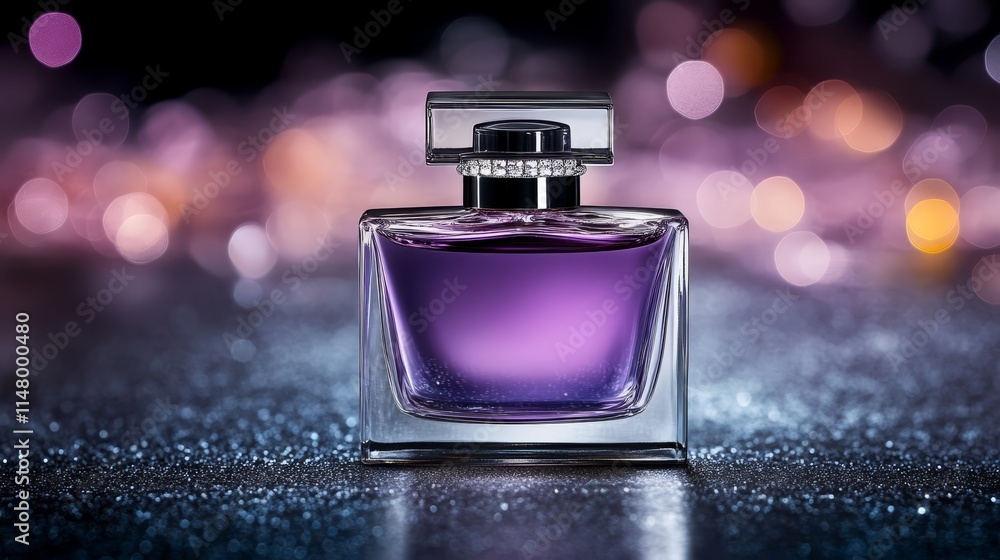 A bottle of perfume sitting on top of a table A bottle of perfume sitting on top of a table