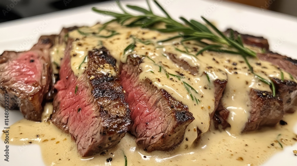 Seared Steak with Creamy Dill Sauce Seared Steak with Creamy Dill Sauce