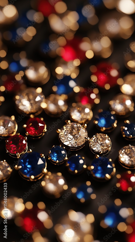 Colorful gemstones sparkling on dark background. Colorful gemstones sparkling on dark background.