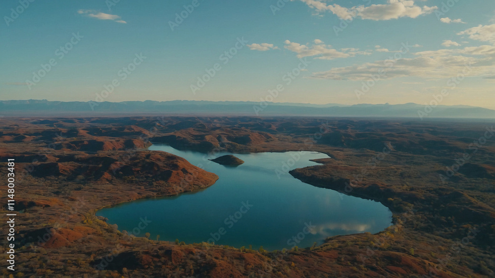 Fototapeta premium Drone view of the lake