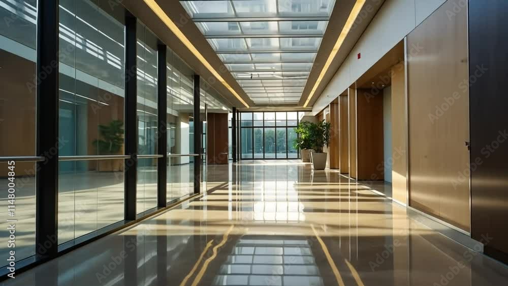 long corridor in a building or office long corridor in a building or office