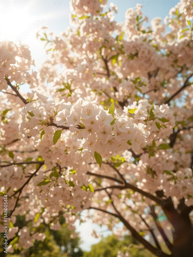 Sunlit blossoms, vibrant tree in bloom, lens flare, flowery, scenery, wildlife Sunlit blossoms, vibrant tree in bloom, lens flare, flowery, scenery, wildlife