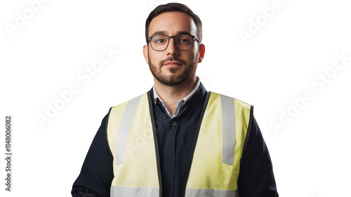 Professional Male Worker in Safety Vest Portrait
