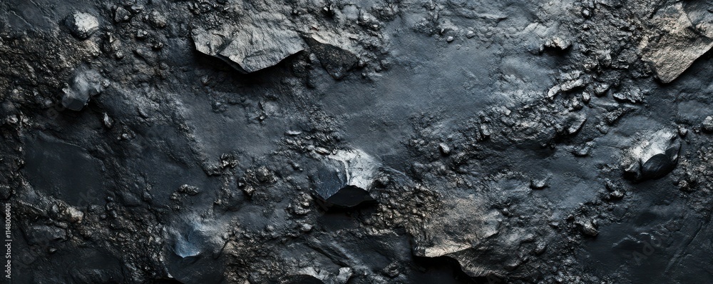 Fototapeta premium Backdrop of rough grainy stone or sand plaster texture in black or dark gray