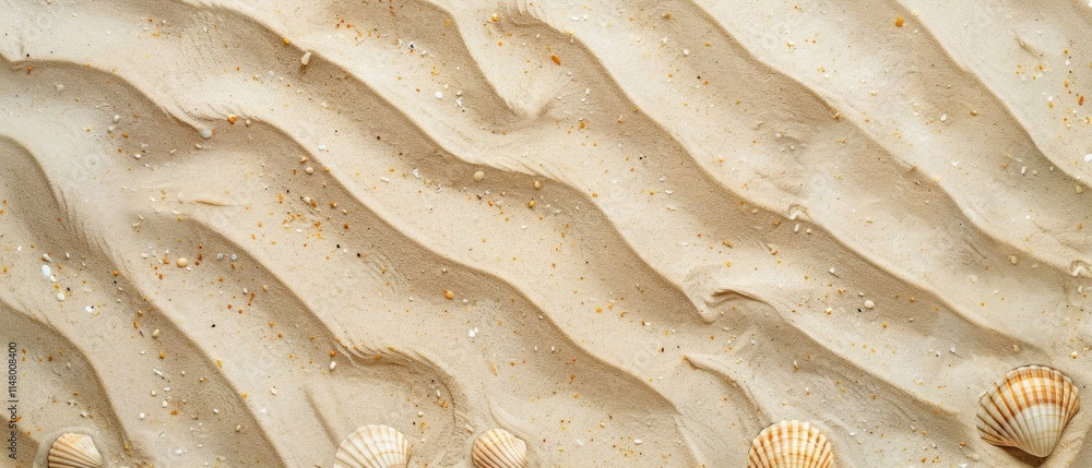 Image depicts a vast, wind-carved beach with ripple patterns and scattered seashells, enhancing its natural beauty. Image depicts a vast, wind-carved beach with ripple patterns and scattered seashells, enhancing its natural beauty.