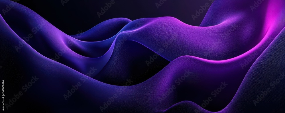 Obraz premium Background design with a purple grainy texture and a noisy gradient banner, and a dark textured poster header cover backdrop