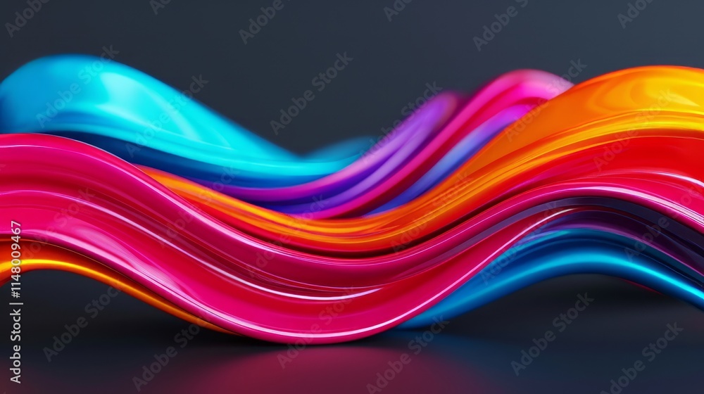 Colorful waves of fluid art design Colorful waves of fluid art design