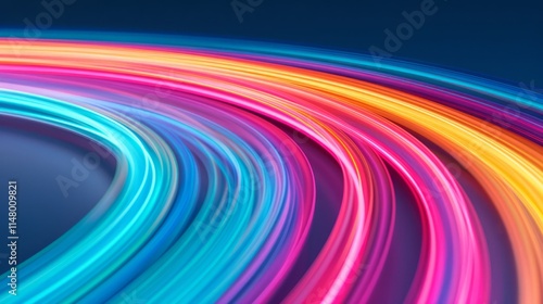 Vibrant neon light swirl