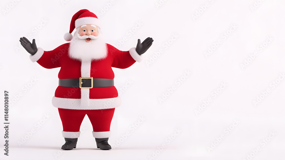A 3D cartoon character of Santa Claus in full body, created with Blender, featuring a jolly expression and iconic holiday attire, perfect for Christmas-themed illustrations and animations.
A 3D cartoon character of Santa Claus in full body, created with Blender, featuring a jolly expression and iconic holiday attire, perfect for Christmas-themed illustrations and animations.