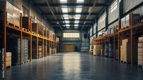 Organized warehouse interior