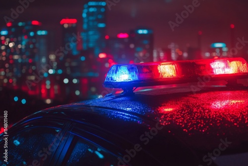 police flashing lights