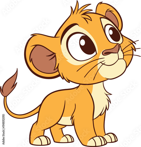 Lion Cute child vector art illustration  