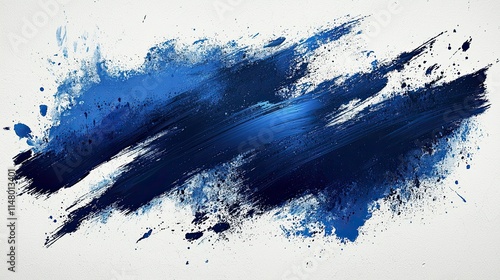 Abstract blue paint strokes on a textured background, conveying motion and creativity.