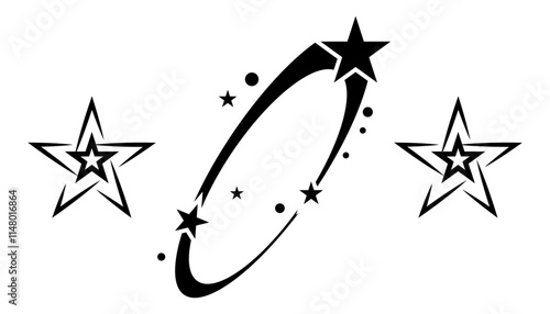 Space stars icons.eps