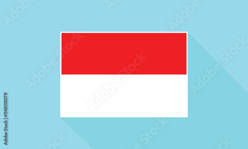 Indonesian flag against a light blue background with a long shadow. Flat style vector illustration Free Download Indonesian flag against a light blue background with a long shadow. Flat style vector illustration - GFXLoad