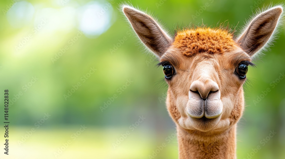 Obraz premium A close up of an alpaca looking at the camera