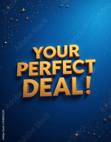 3D realistic text Your Perfect Dea photo