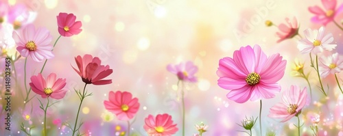 Wallpaper Mural Illustrations of whimsical flower backgrounds on a seamless background Torontodigital.ca