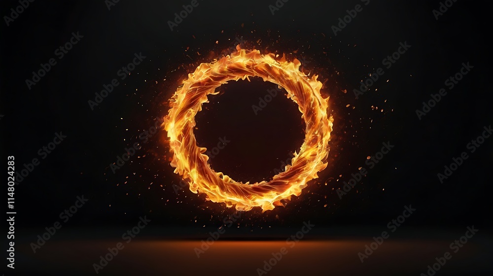 Naklejka premium fire number zero