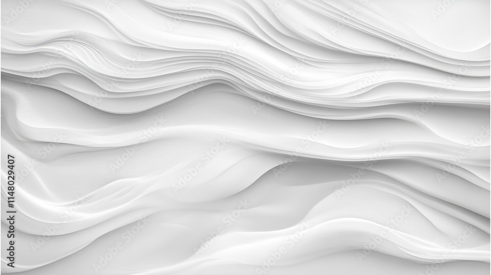 Obraz premium Abstract White Wave Background Texture Design