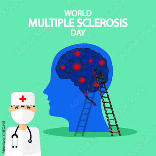 World multiple sclerosis day, vector art illustration.