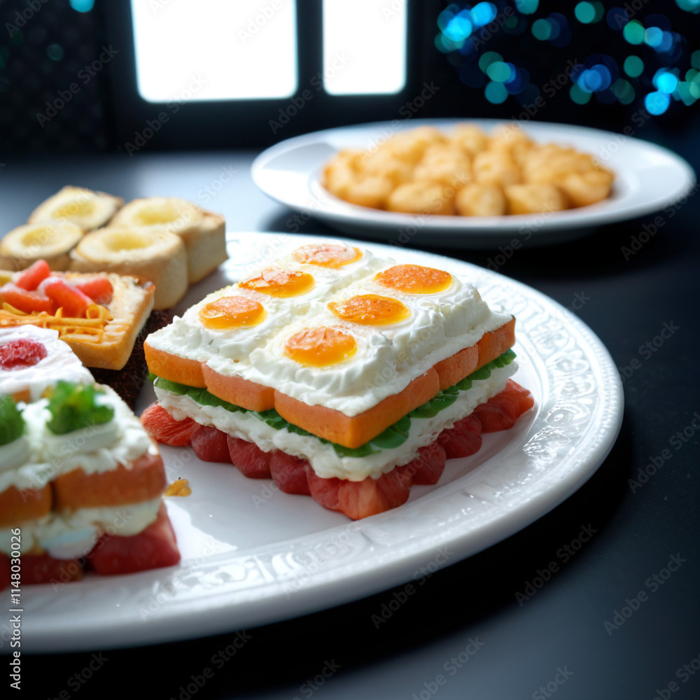 Refined Sandwich Cake with Elegant Toppings
Refined Sandwich Cake with Elegant Toppings