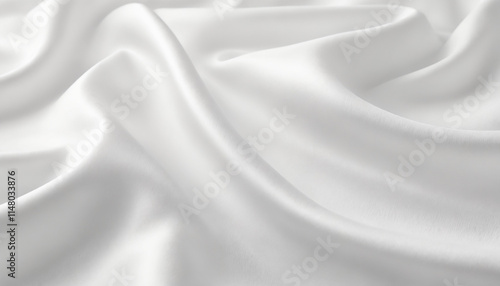 Soft white fabric texture in neutral tones representing purity for Easter celebrations with copy space