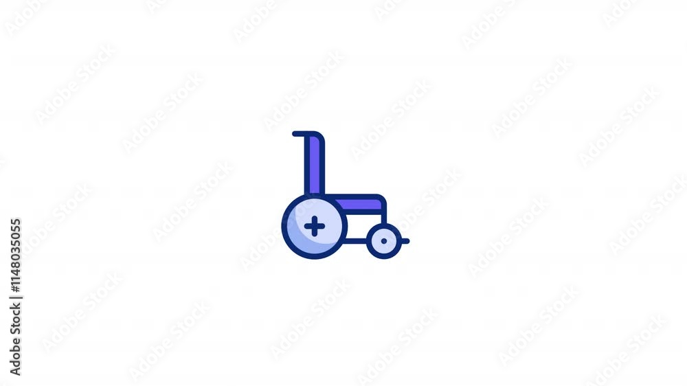 wheelchair Animated Icon With Alpha Channel wheelchair Animated Icon With Alpha Channel