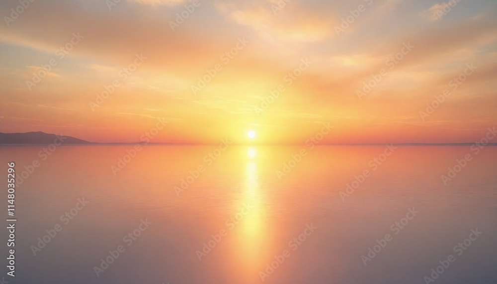 Serene Sunset in Warm Hues Representing Easter Hope with Copy Space Serene Sunset in Warm Hues Representing Easter Hope with Copy Space