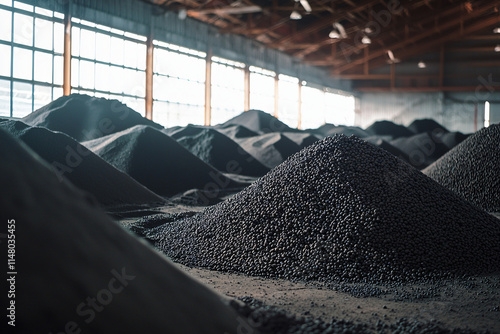 pellet storage facility, industrial equipment photo