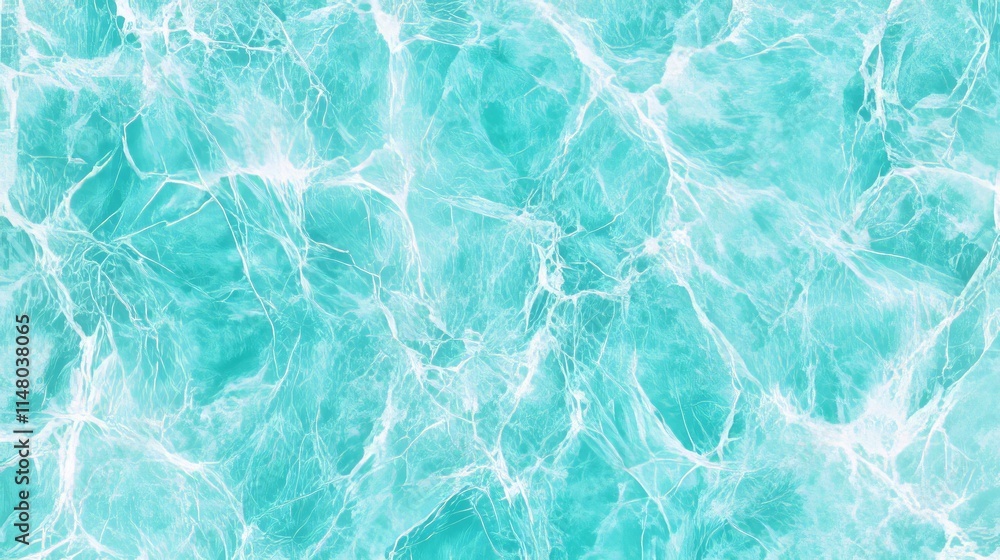 Fototapeta premium Aqua Blue Marble Texture Elegant Swirling Design