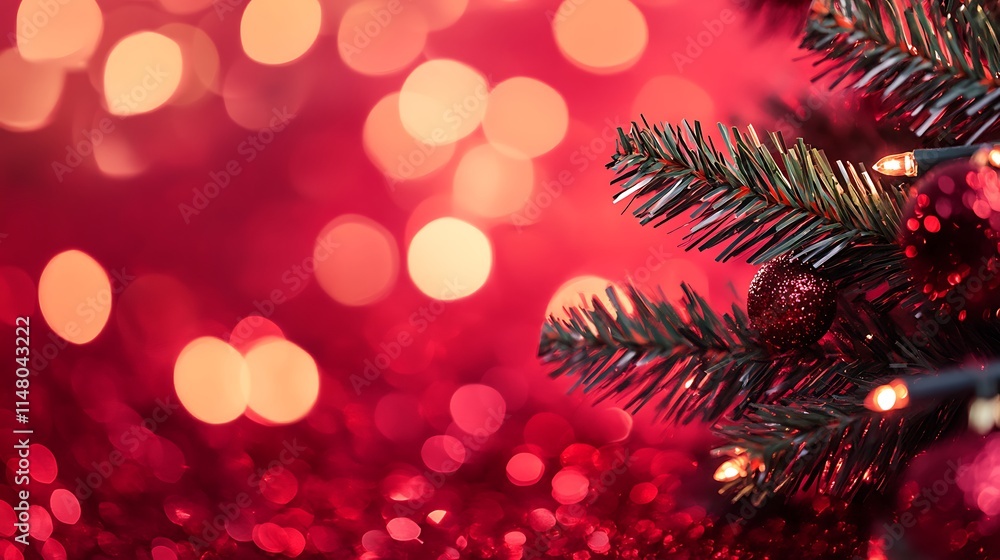 Red bokeh abstract background. Festive christmas background. Red bokeh abstract background. Festive christmas background.