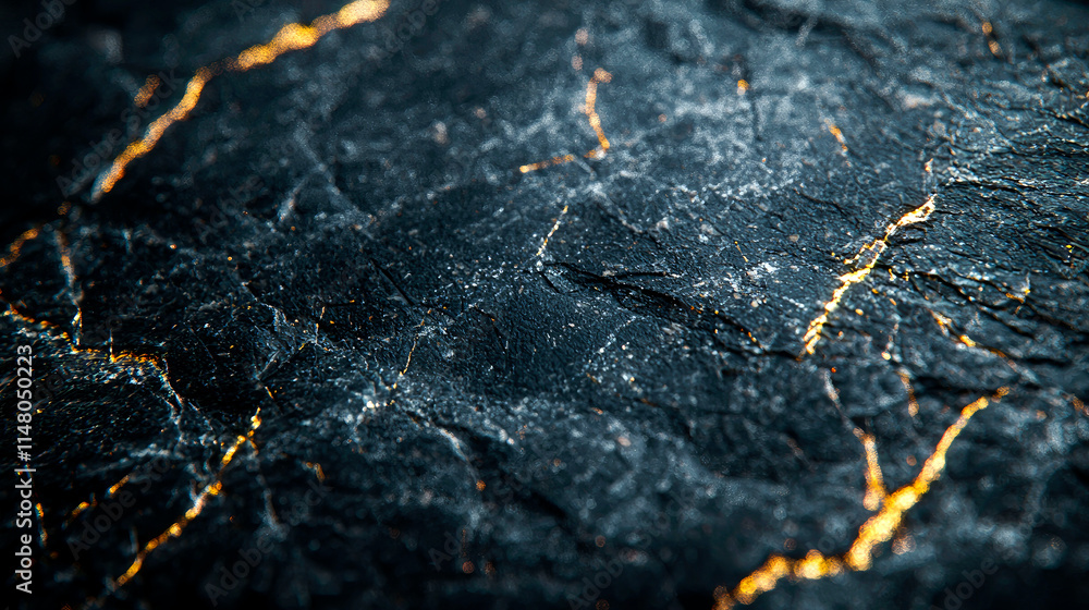 Dark stone texture with gold veins. Dark stone texture with gold veins.