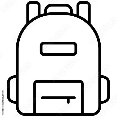 Bagpack line icon style