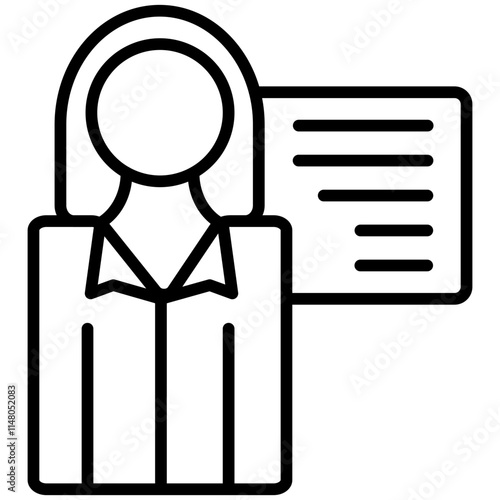 Professor line icon style