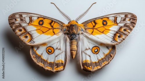 Isolated Vibrant Moth. Generative AI photo