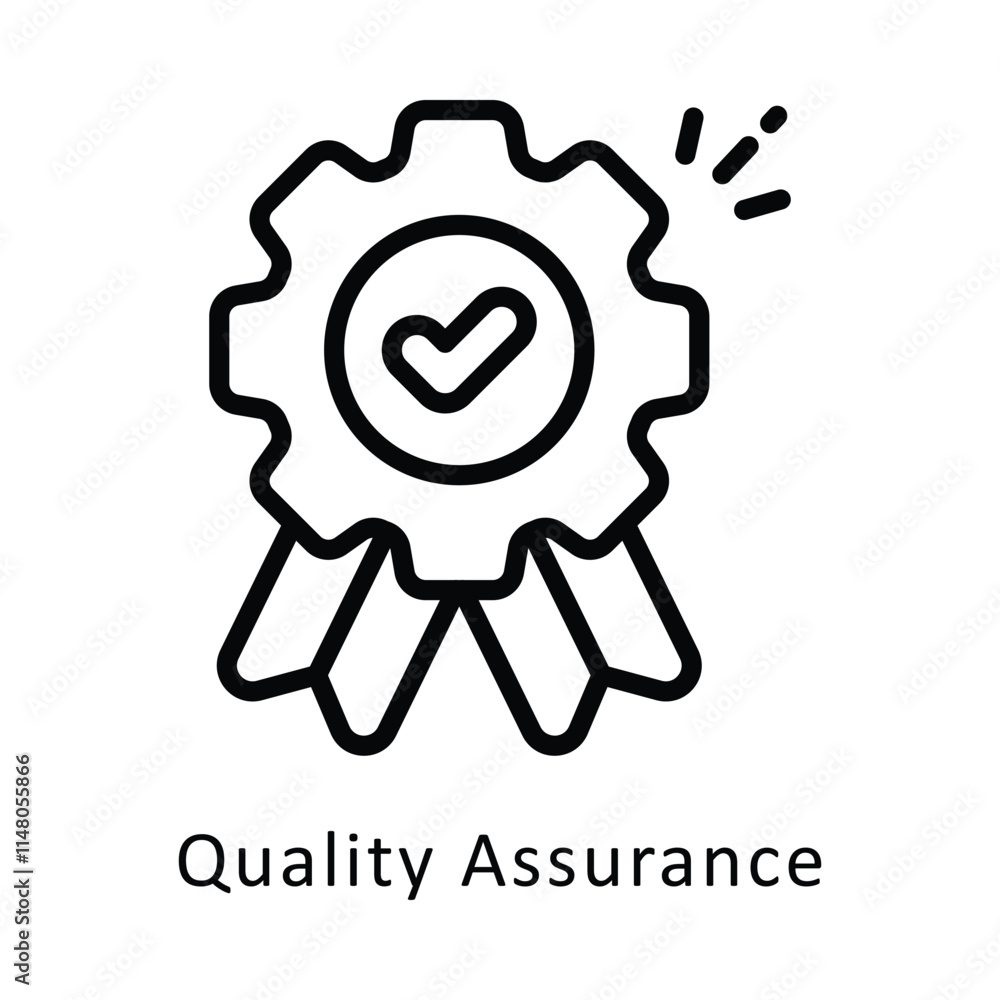 Quality Assurance Vector Outline Icon. Eps 10 File Quality Assurance Vector Outline Icon. Eps 10 File