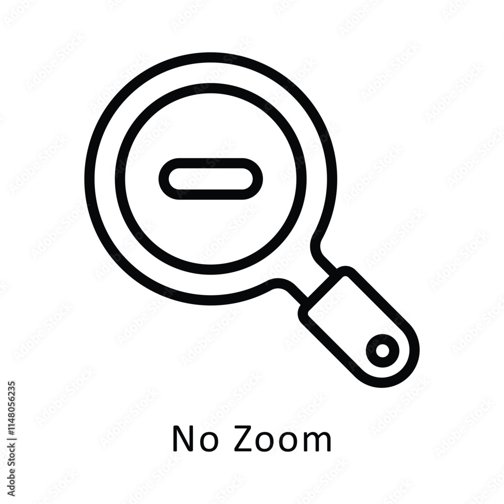 No Zoom Vector Outline Icon. Eps 10 File No Zoom Vector Outline Icon. Eps 10 File
