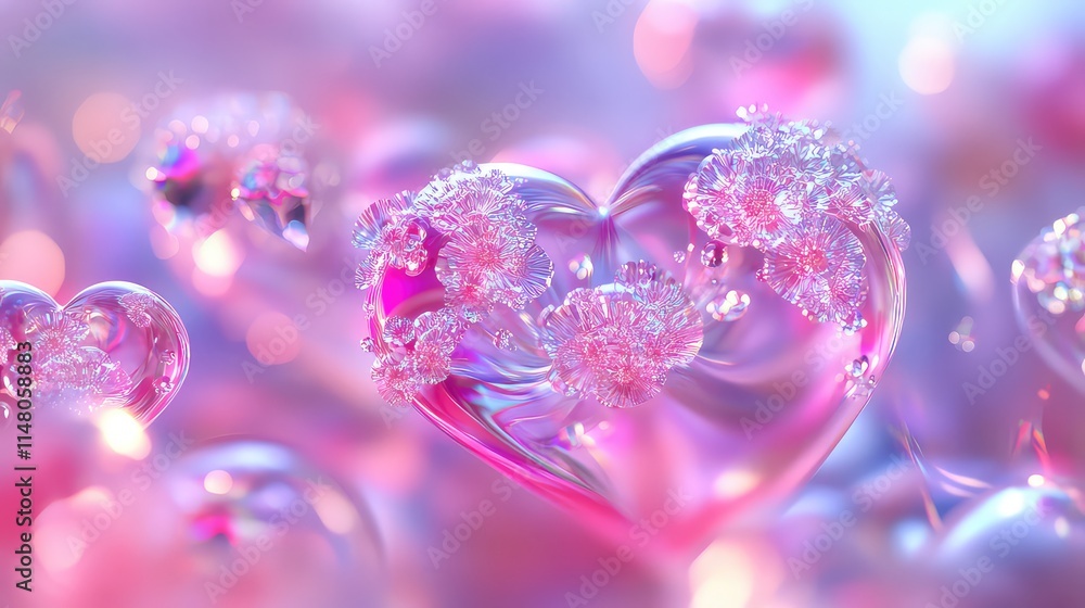 Fototapeta premium Valentine's Day Themed Background, Generative AI