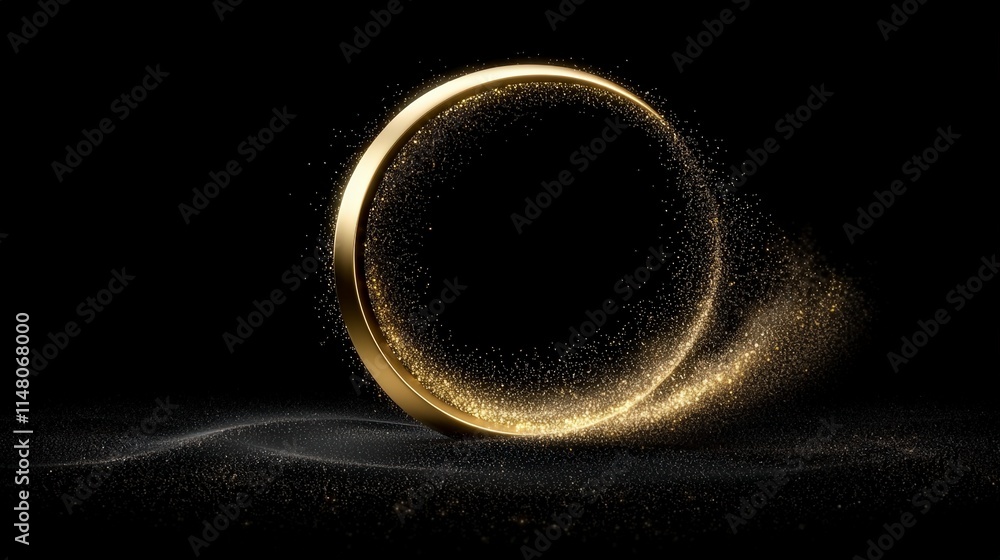 Gold Circle Sparkle Luxury Abstract Background Gold Circle Sparkle Luxury Abstract Background